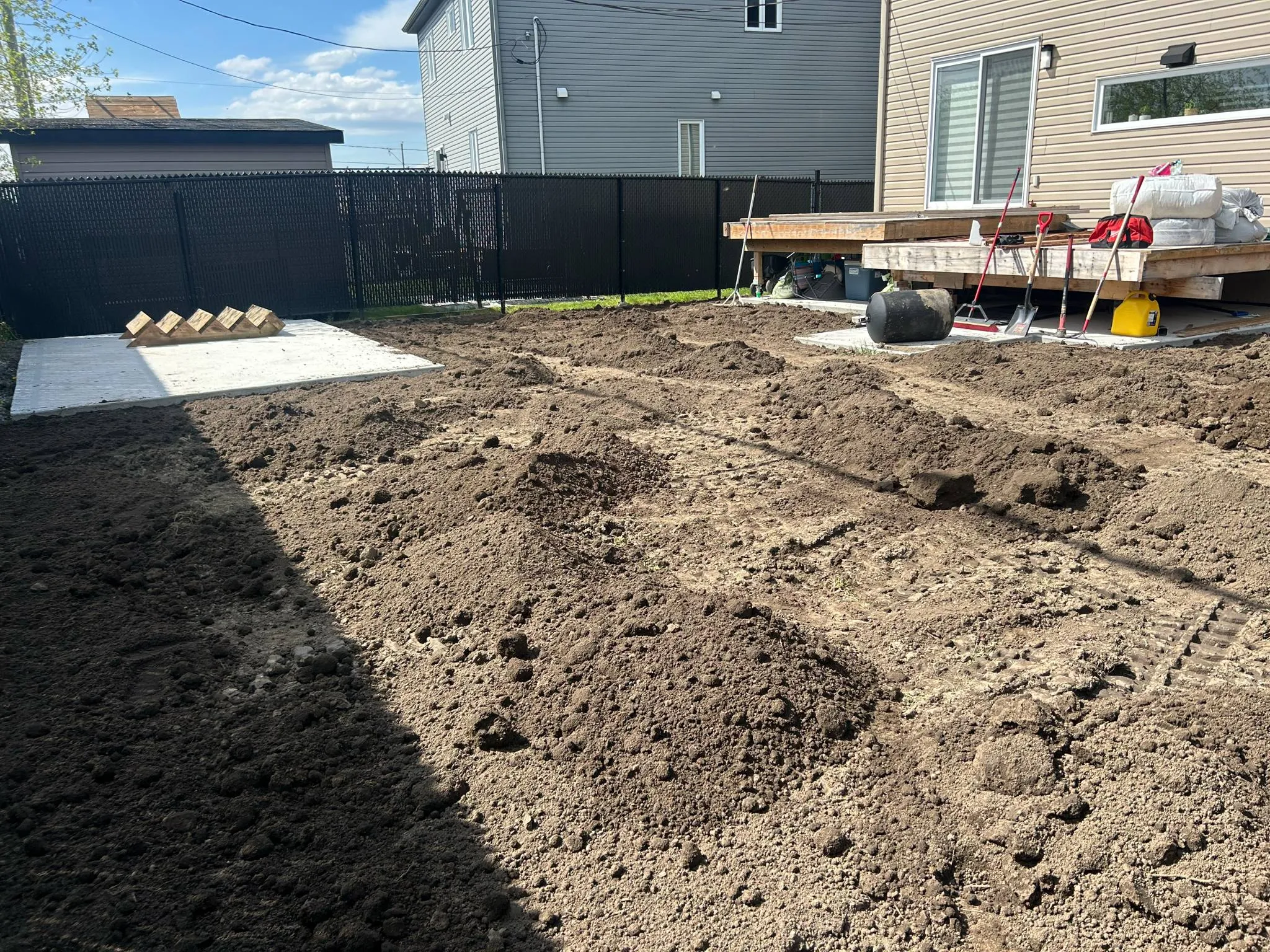 Chantier pendant les travaux
